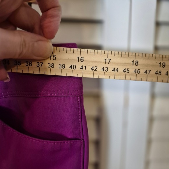 White House Black Market Purple Pink Slim Ankle Pants 8R Stretch Career Trousers - Picture 7 of 11